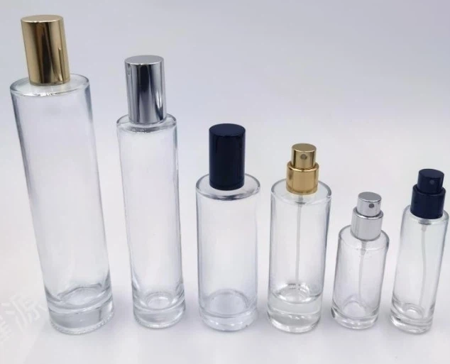 নলাকার স্বচ্ছ কাচের পারফিউম বোতল